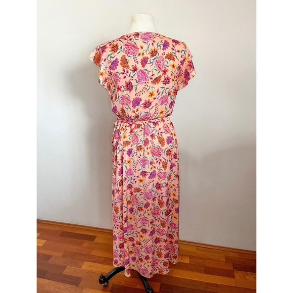 Sportsgirl Floral Wrap Dress Size 10 - Picture 6 of 8